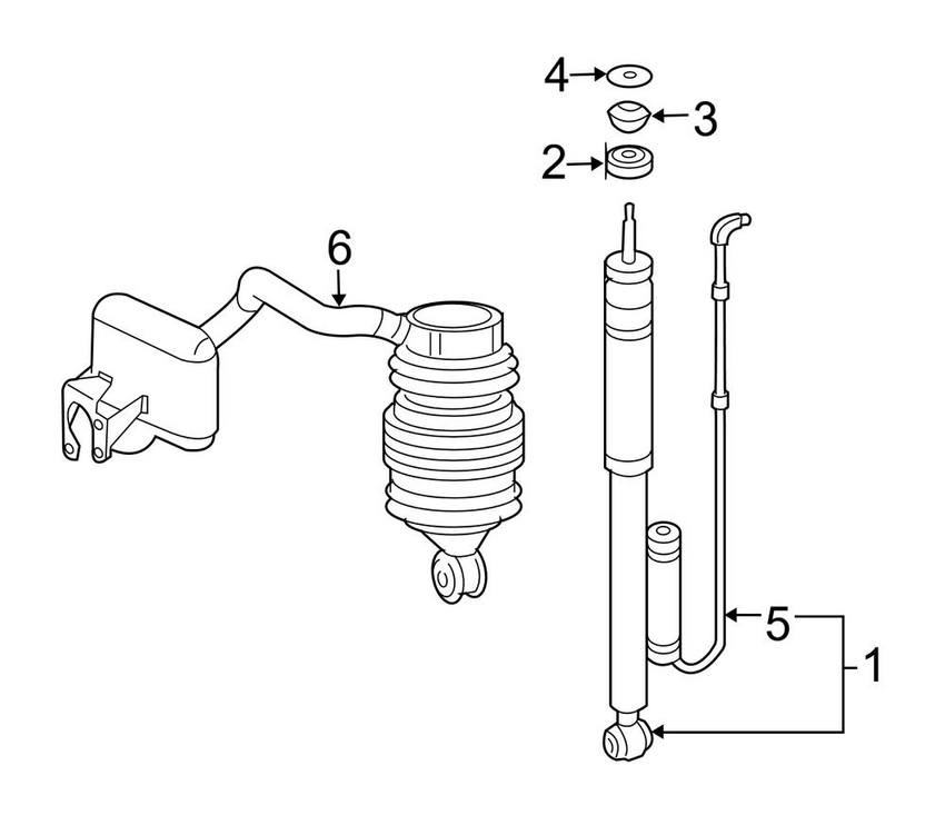 Mercedes Shock Absorber - Rear (Air) 2113262800